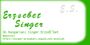 erzsebet singer business card